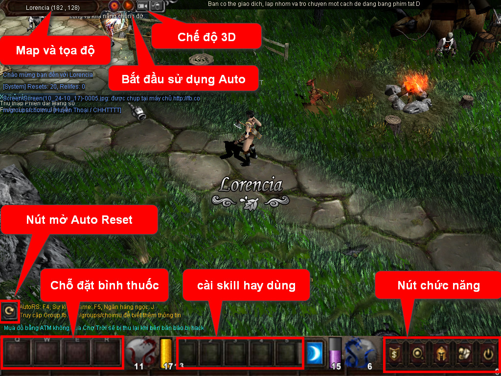 Chức năng chính của Game MU Sinh Tử